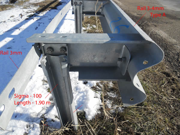 Guardrail system EDSP 1.33 with sigma post for road safety